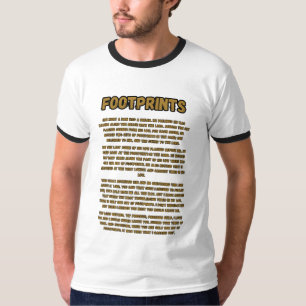 Fotavtryck i Sand Prayer Manar Ringer T Shirt