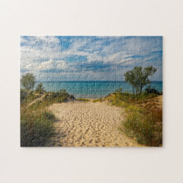 Fotavtryck i Sand Pussel