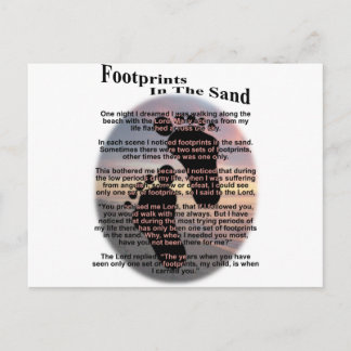 Fotavtryck i Sand Vykort