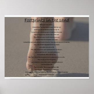 fotavtryck i sanden poster