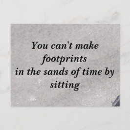 Fotavtryck i sandvykort vykort