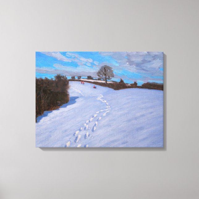 Fotavtryck i Snö 2009 Canvastryck (Framsida)