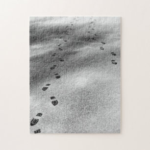 Fotavtryck i Snö Pussel