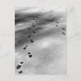 Fotavtryck i Snö Vykort