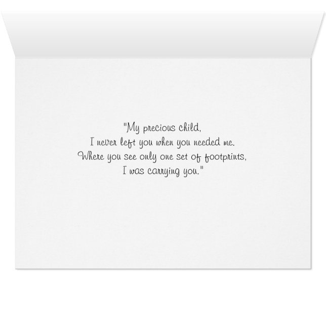 Fotavtryck i visitkortet hälsningskort (Insidan Horizontal (UnderSidan))