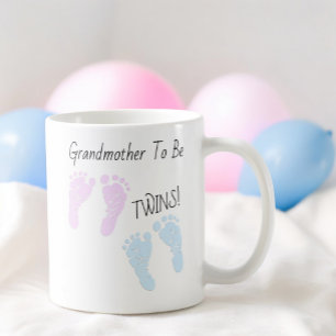 Fotavtryck mormor som ska vara Twillingar-meddelan Kaffemugg