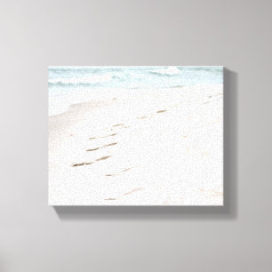 Fotavtryck på Beach Sand 8x10 Canvastryck