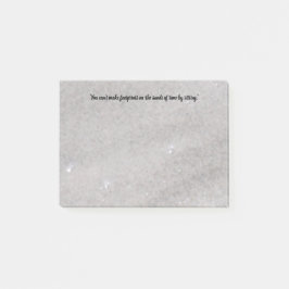 Fotavtryck på Sand Post it Notes Post-it Block