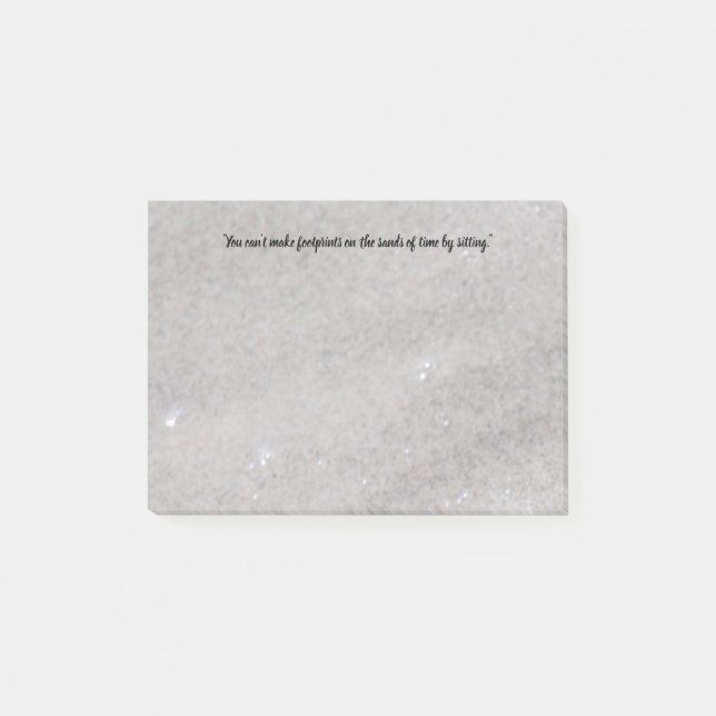 Fotavtryck på Sand Post it Notes Post-it Block (Framsida)