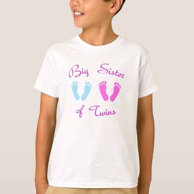 Fotavtryck på stora Twillingar T-shirt (Framsida)