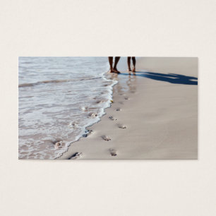 Fotavtryck på strand visitkort