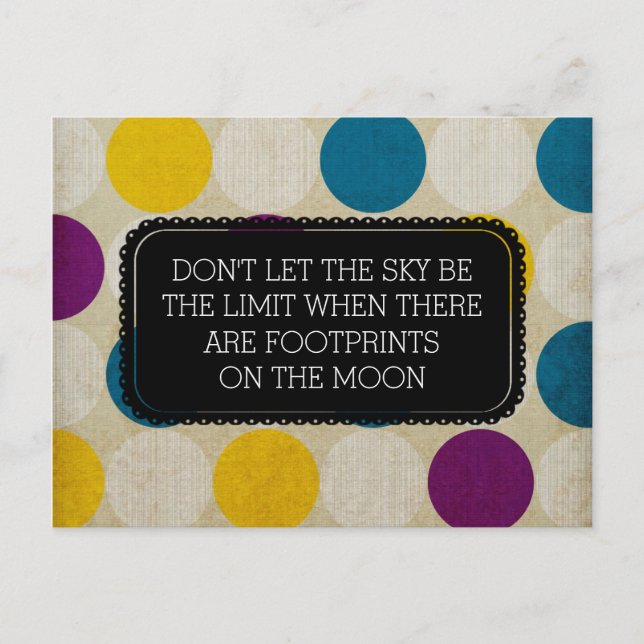 Fotavtryck på vykortet Måne Vykort (Framsida)