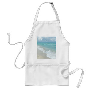 Fotavtryck på White Sandy Beach, Scenia Aqua Blue Förkläde