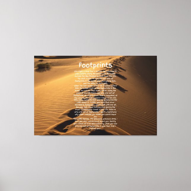 Fotavtryck Prayer Faith Baserad Canvas Art (Framsida)