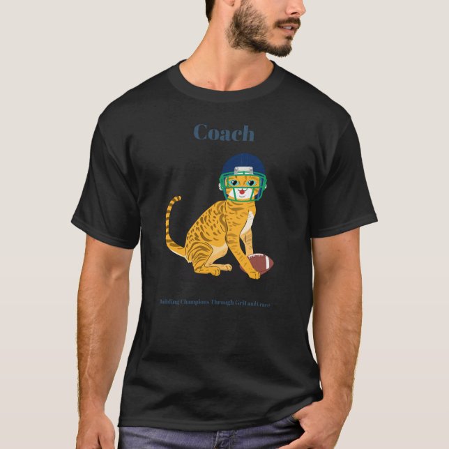 Fotball Coach Byggande Champions T Shirt (Framsida)