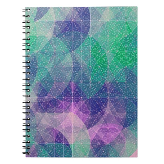 Fotbärbar dator/geometrisk anteckningsbok med spiral (Framsidan)