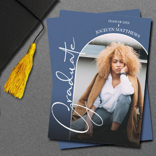 Fotblått för Studenten-skript Inbjudningar