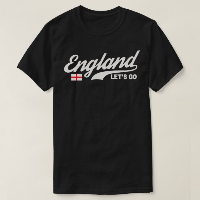 Fotbol Go England Låt oss Go 2021 kopp T Shirt (Design framsida)