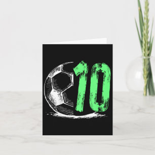 Fotboll 10 år gammal Födelsedagsfest Kort