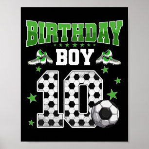 Fotboll 10-års födelsedags pojke 10 år gammal spor poster