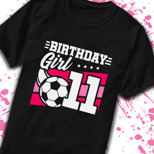 Fotboll 11 år gammal flicka 11:e födelsedagen t shirt