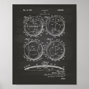 Fotboll 1932 Patent Art Poster