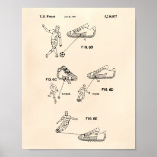 Fotboll 1993 Patent Art - Gamla peper Poster