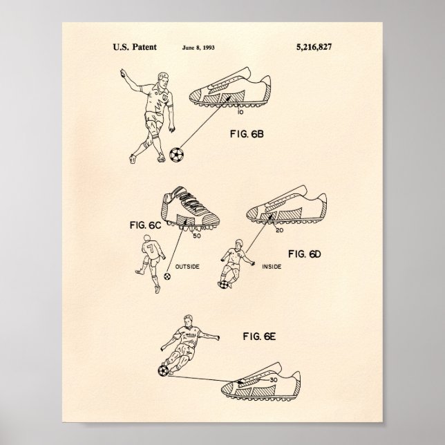 Fotboll 1993 Patent Art - Gamla peper Poster (Framsidan)