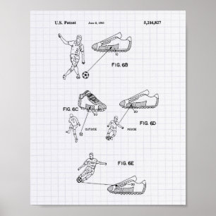 Fotboll 1993 Patent Art - Lintade peper Poster