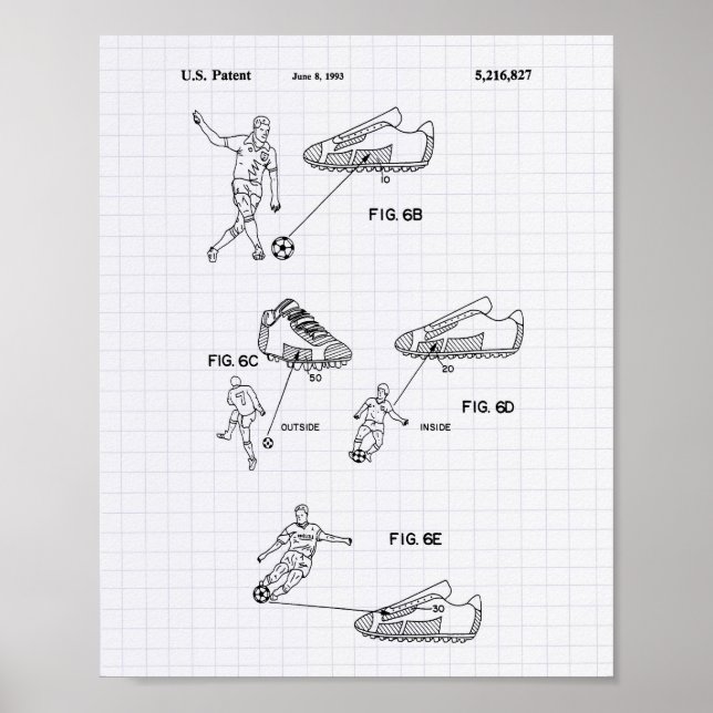 Fotboll 1993 Patent Art - Lintade peper Poster (Framsidan)