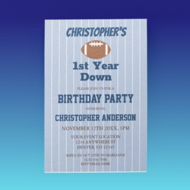 Fotboll 1:a födelsedag inbjudningar (Skapare uppladdad)