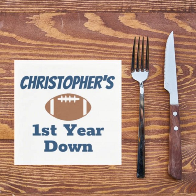 Fotboll 1:a födelsedag pappersservett (Skapare uppladdad)