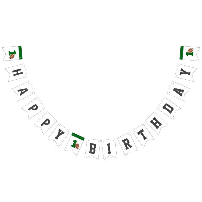 Fotboll 1:a födelsedag Party Grattis på födelsedag Vimplar (Alla)