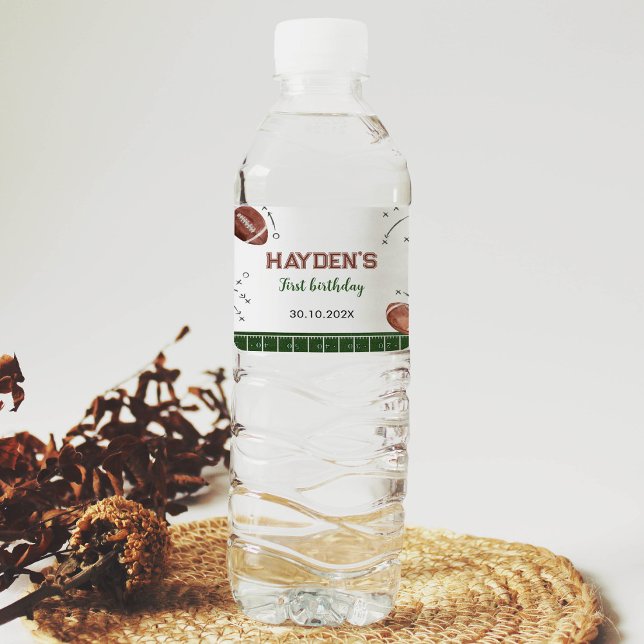 Fotboll 1:a födelsedag Party Vattenflaska etikett (Skapare uppladdad)