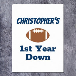 Fotboll 1:a födelsedag poster