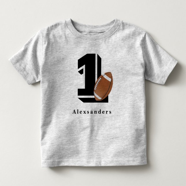 Fotboll 1-års födelsedag namn och ålder pojkar fli t shirt (Framsida)