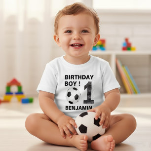 Fotboll 1-års födelsedagsfest t shirt