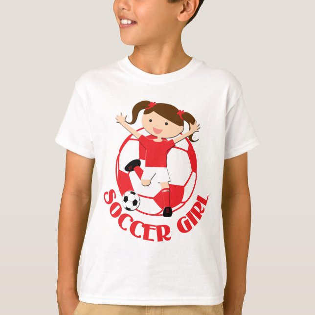 Fotboll 1 och Boll Red and White v2 T-shirt (Framsida)