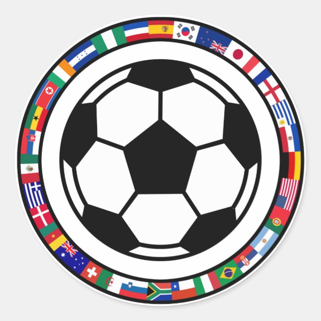 Fotboll 2010 runt klistermärke (Framsida)