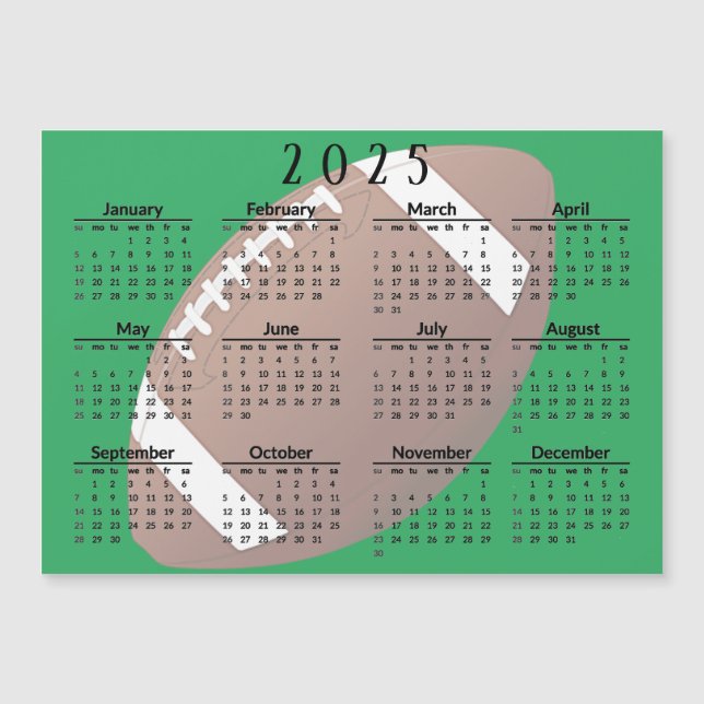 Fotboll 2025 - Magnetkort för kalender (Framsida)