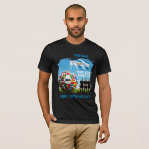 Fotboll 2026 fotboll Argentina Anpassat namn land T Shirt