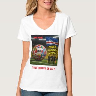 Fotboll 2026 fotboll Cabo verde Anpassat landsnamn T Shirt