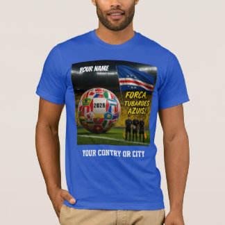 Fotboll 2026 fotboll Kap Verde Anpassat Namn land T Shirt