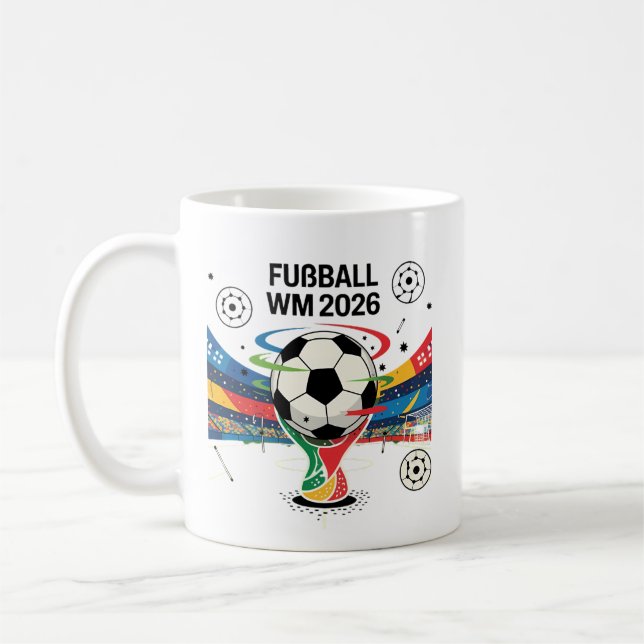 Fotboll 2026 ⚽ – Global design för fotbollsfan Kaffemugg (Vänster)