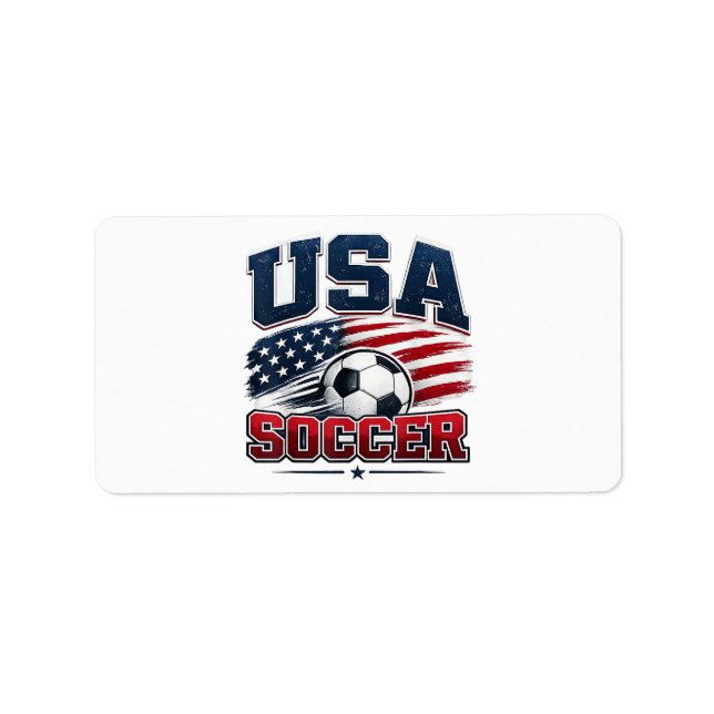 Fotboll 2026 USA Adressetikett (Framsidan)