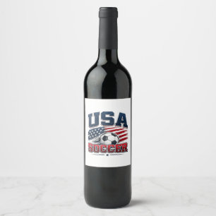 Fotboll 2026 USA Vinflaska Etikett