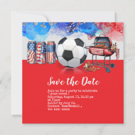 Fotboll 4 juli självständighetsdag Amerika Inbjudningar
