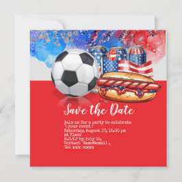 Fotboll 4 juli självständighetsdag Amerika Inbjudningar