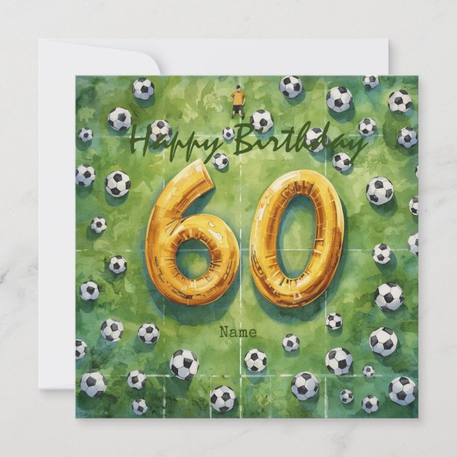 Fotboll  60-årsdag  kort (Framsida)
