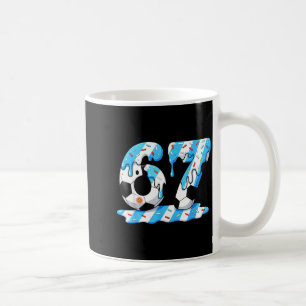 Fotboll 67 Argentina Flagga Sex Sju Rolig Gen Alph Kaffemugg